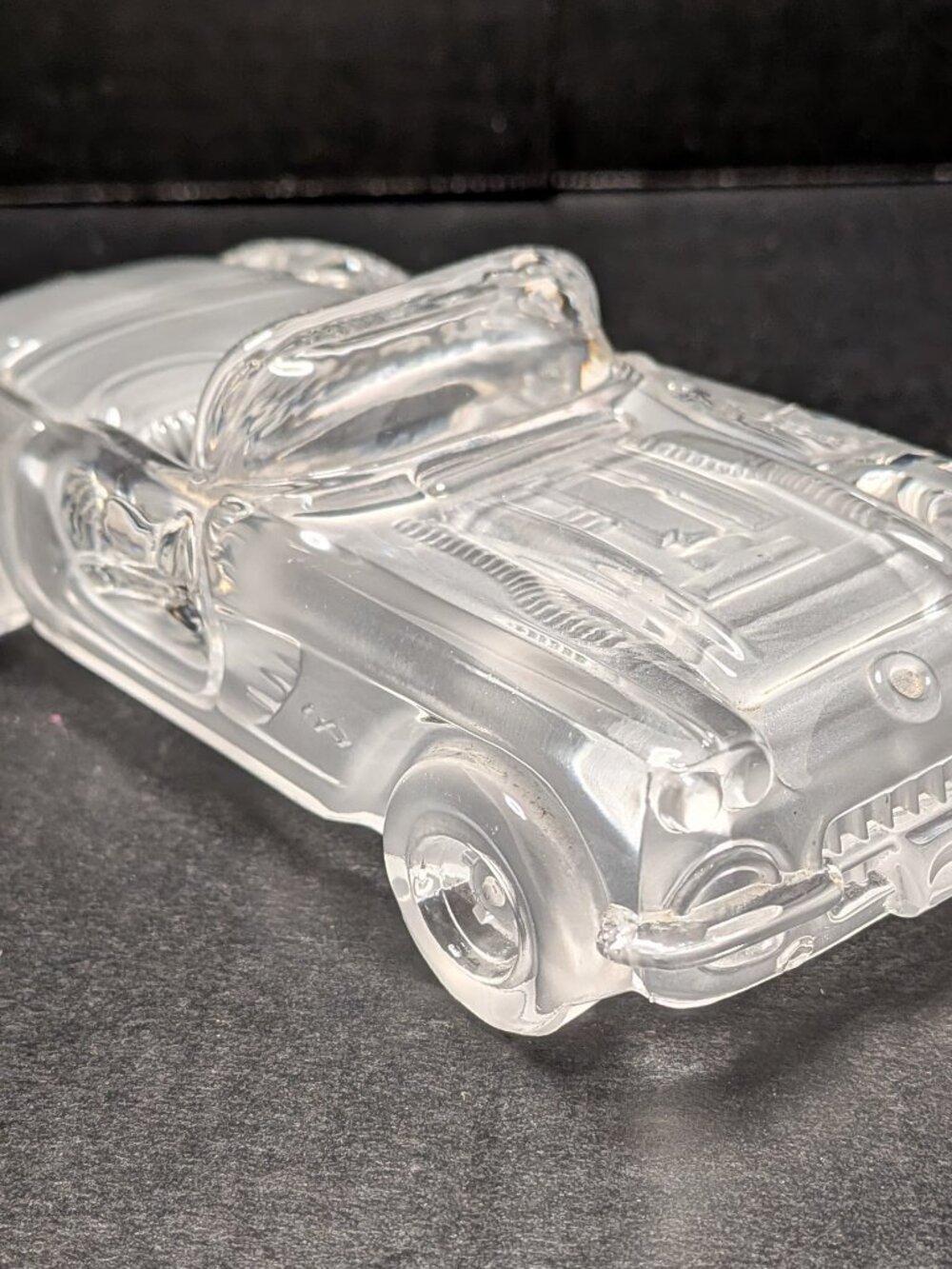 HOFBAUER 1959 CORVETTE GLASS CRYSTAL WEST GERMANY 24% Lead Crystal PAPER WEIGHT